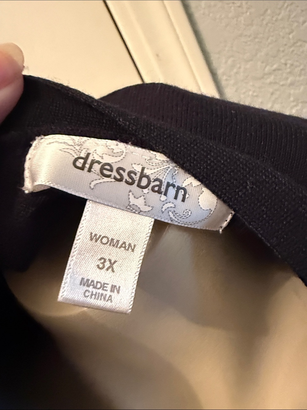 dressbarn Black V-Neck Button-Front Lightweight Cardigan - Picture 2 of 7